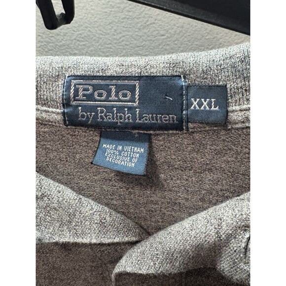 Polo Ralph Lauren Men’s XXL Gray Long Sleeve Polo Shirt Cotton Logo Casual READ - Picture 4 of 8
